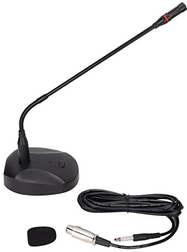 Sdfafrreg Microphone à col de Cygne, indicateur LED à condensateur Microphone d'ordinateur Réduction Intelligente du Bruit Omni directionnel pour conférence pour Diffusion Web pour Enregistrement de