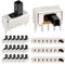 DAOKAI Lot de 20 interrupteurs à glissière verticaux à bouton haut SPDT 3 broches 2 positions 1P2T 5 mm SS12F44 & SK12D07 Micro Mini interrupteur à bascule à verrouillage pour jouet/bricolage