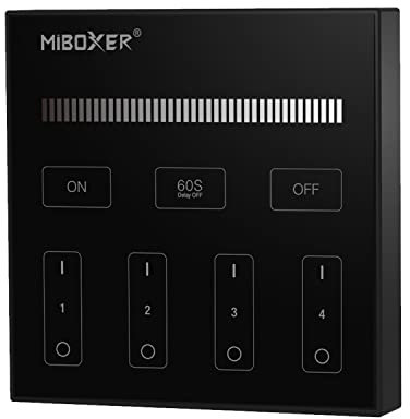 LIGHTEU®, Miboxer 4 Zonen Fernbedienung Helligkeit dimmbar 2,4 GHz RF Fernbedienung, B1-B