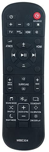 Replacement Remote Commander fit for JBL Soundbar 9.1 Soundbar JBLBAR913DBLKAM 5.1 Soundbar JBL2GBAR51IMBLKAM 3.1 Soundbar JBLBAR31BLKAS 2.1 Soundbar JBL2GBAR21DBBLKAM 2.0 Soundbar JBLBAR20AIOBLKAM