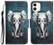 For iPhone 11 Case Shockproof Cute Pattern with Credit Card Holder Stand Women Kids Leather Flip Folio Wallet Protective Phone Cover Compatible with iPhone 11 - Cute Elephant