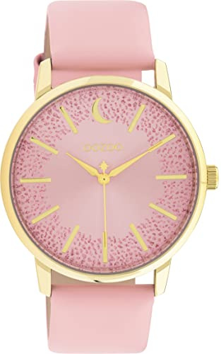 Oozoo Timepieces Damen Uhr - Armbanduhr Damen mit 20mm breites Lederarmband | Hochwertige Uhr für Frauen - Edle Analog Herrenuhr in rund