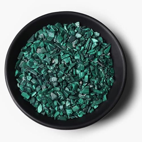 Natürlicher Kies, gelber Agat, Quarze, Citrin, mehrfarbig, Chip-Stein, Mineralien, Exemplar, Aquarium, Dekoration, Heimdekoration, Handwerk, Nr. 20 Malachit, 50 g