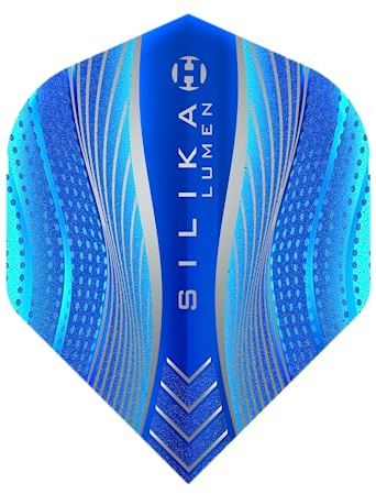 Harrows Dart Flight Silika Lumen Dart Flight Dartflight Set für Softdarts und Steeldarts (Nummer 2, Blau)