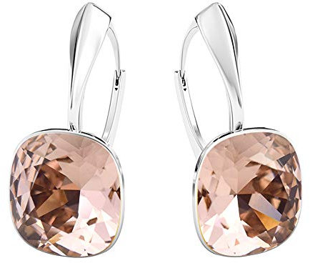 Square 12 mm Stupendi orecchini con comoda chiusura realizzati in argento sterlina 925 regalo per la Festa della Mamma, compleanni, onomastici o anniversari (Vintage Rose)