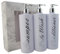 3 x Mrs Hinch PET Empty Refillable Bottles Shampoo Body Wash Shampoo 500ml With Chrome Lotion Tops For Soap Gel Liquid Luxury Bathroom Personalised Dispenser Pump Bottles Set (White/Silver)