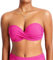 DOBREVA Donna Bikini Top con Ferretto Imbottito Halter Reggiseno a Fascia Sexy Costume da Bagno Viola di Ibisco 5F