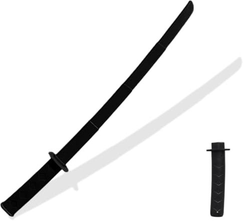 Espada telescópica impresa en 3D, juguete Katana Fidget impreso en 3D, juguetes modelo de espada samurái retráctil por gravedad impreso en 3D, divertido juguete samurái retráctil de plástico (negro)