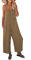 DURINM Jumpsuit da Donna Elegante Salopette Da Donna uk Vestibilità Ampia Ampia Tuta Senza Maniche in Cotone Casual a Gamba Larga Pantaloni Pantaloni Con Tasca
