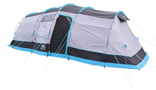 OLPRO Stafford 6.0, 6 Liegeplätze, Ed Stafford Familienzelt, Blau & Grau, Re-Pro Recyceltes Polyester, Familie, Große Gruppen, Festival/Garten/Camping
