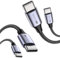 MOGOOD Cavo da USB C a USB C(2 Pack/2M), da C maschio a C maschio, cavo di ricarica veloce USB C a C intrecciato da 60W per iPhone 15/15 Pro，MacBook Pro, iPad Air 4, Samsung Galaxy S23 S22 S21 Ultra