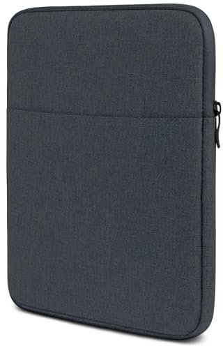 moex Tablet Hülle für iPad Air 5 (2022) Tasche mit Reißverschluss und Fach für Zubehör, Stoff Sleeve weich Gepolstert, iPad Schutzhülle Minimalistisch Dash Case, Anthrazit