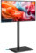 Rfiver Floor TV Stand with Wood Base for 32-60 inch Flat/Curved TVs up to 88 lbs, Swivel Height Adjustable TV Stand with Mount, Max VESA 400x400mm, Saving Space for Corner, Bedroom and Living Room