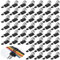 50 Stück Kabelclips Kabelklemmen Schwarz Professionelle Selbstklebend als Kabelführung Nylon Verschiedene Größen Super Haltbar Selbsthemmend Kabelbinder, für Heim und Büro