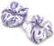 Lila Seiden-Haargummis für Damen - Premium-Satin-Halter für Pferdeschwanz, elastisch für lange, feine und dicke lockige Haare - 2 Stück