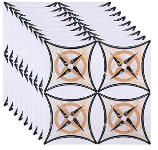 FBBULES 36 Pezzi Pavimento in Vinile Autoadesivo Adesivi per Piastrelle Cucina in PVC Rivestimento Mattonelle per Soggiorno Bagno Interni Decorazione