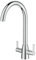 FORIOUS Kitchen Mixer Tap, Monobloc Kitchen Sink Taps 1 Hole with Dual Lever 360 Swivel, Polished Chrome