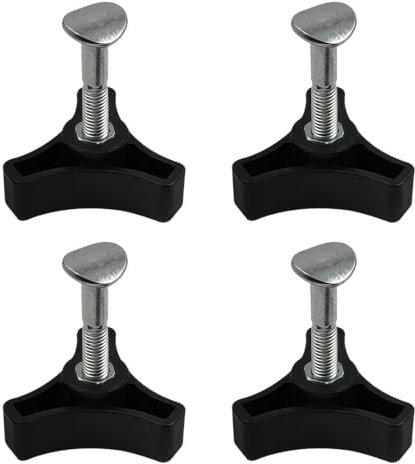 QIBZI Manici per tagliaerba Bulloni della maniglia del tosaerba, manopole triangolari, dadi Maniglia del tosaerba (4 pezzi di dadi del tosaerba + 4 pezzi di viti)