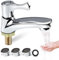 GZYYANG Einzelne Kaltwasserhahn, Klein Wasserhahn Kaltwasser, Kaltwasserhahn Gäste Wc, Einhebel Wasserhahn Bad mit 3 Filter, kaltwasser armaturen für Kuche, Bar, Bad Gäste WC