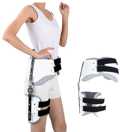 Hommes femmes Stabilisateur d'aine hanche réglable Attelle sciatique Attelle hanche Support compression jambe cuisse Manchon enveloppant Quad Articulations ischio-jambiers Support d'abduction(Right)