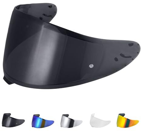 Visiera Casco Moto,Protezione per Il Vento del Motociclo,Casco Parabrezza Moto Visiera a Lente Integrale per Z8 NXR2 RF1400 RF-1400 CWR-F2 CWR-F2R X15 X-Fifteen X-SPR Pro (Nero)