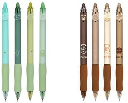 Radierbare Stifte Set,8 Stück schwarze Tinte, feine Spitze, Radierbarer Kugelschreiber,glatte Schreibstifte, High-End-Serie Stifte für Tagebuch, Notizen, niedliche Büro, Schule( 0,5 mm Schwarz)