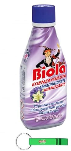 6x Biolà Essenza Assoluta Profumatore Ammorbidente - Hochkonzentrierter Wäscheerfrischer Lilien und Hortensien, Duft-Wäsche 250ml + Beni Culinari Kostenloser Schlüsselanhänger