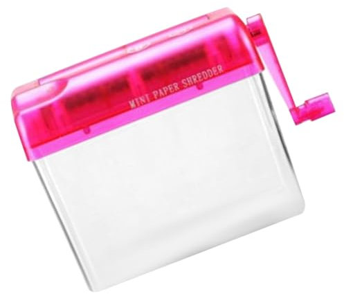Angoily manueller Aktenvernichter Handbuch aus Handheld Shredder Aktenvernichter für Pappe tragbar UV verschleißfester Handschredder Büro Aktenvernichter Schredder für die Schule Plastik