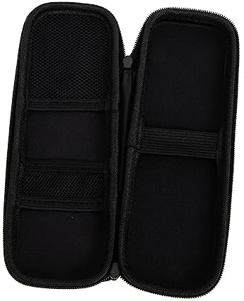 Mundharmonika Etui aus EVA und Polyester, Schwarz mit Reißverschluss | Inneres Netzfach, Tragbar, Staubdicht und Stoßfest, Mundharmonika Halter