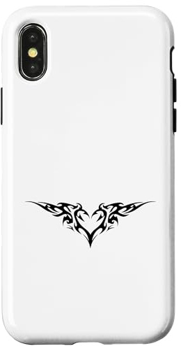 Hülle für iPhone X/XS Alt Aesthetic Heart Tribal Heart Love Tattoo Aesthetic Y2K