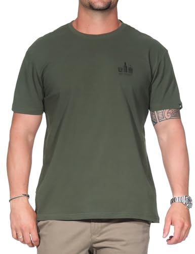 Ragwear Herren T-Shirt Kurzarm Freizeitshirt mit großem Rückenprint Raphy