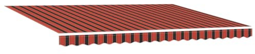 vidaXL Ausziehbare Markise Orange und Braun 450 x 300 cm