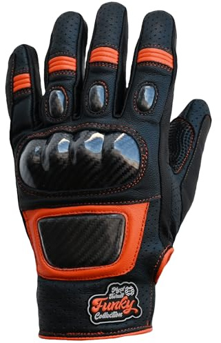 Mycl Turell Motorradhandschuhe Funky Collection Leder - Motorradhandschuhe Herren aus Echtleder - Motorrad Handschuhe Herren - in vielen bunten Designs - Stylisch & Sicher