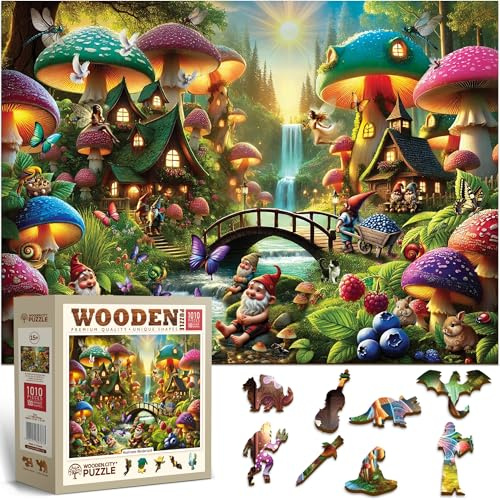 Wooden.City Holzpuzzle Mushroom Wonderland 1000 Teile Fantasie