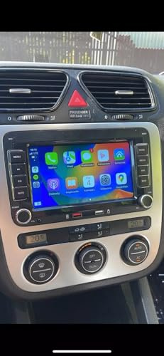 Double Din 2G+64G Android 13 Car Stereo for VW Polo Caddy Tiguan Transporter T5 Golf 5 6 Skoda Octavia Seat with Wireless Carplay Android Auto, 7 Touch Screen Bluetooth Car Radio with GPS FM USB