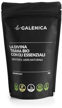 leGALENICA Tisane Régénérante Divine BIO avec Rooibos, boutons de Rose, Violette, Pomme et Citron, Huiles Essentielles 100% Pures, Bien-être, Made in Italy Trentino AA 100 g