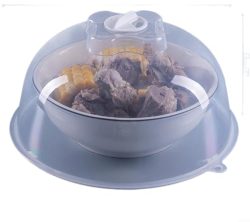 ComfyHarbor Couvercle anti-éclaboussures pour micro-ondes, résistant à la chaleur jusqu'à 140 °C, couvercle réglable à libération de vapeur, pour protection de plat alimentaire, gadget de cuisine en