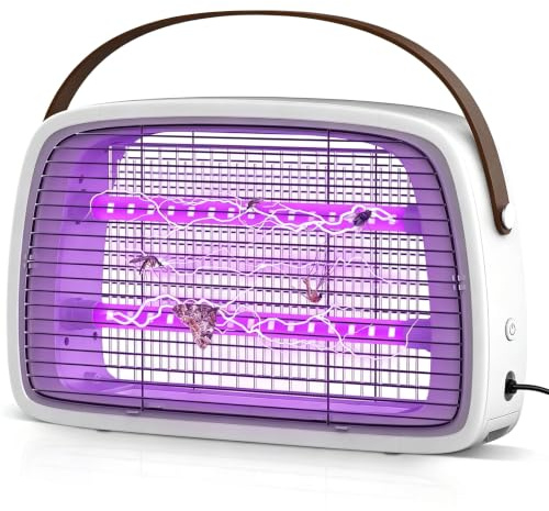 seenlast 3800V Insektenvernichter Elektrischer, 2 LED-UV-Licht Mückenfalle & Fliegenfalle Innenbereich Garten Wandmontierter Mückenlampe, Insektenlampe Gegen Mücken, Fliegen, Gnitzen
