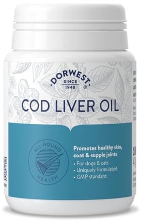 Dorwest Herbs Cod Liver Oil Capsules for Dogs and Cats 100 Capsules