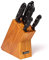 Arcos Set Cuchillos 5 piezas Acero Inoxidable Nitrum. Cuchillo Cocina Profesional Pelar Frutas y Verduras. Mango Ergonómico Polioximetileno POM. Serie Maitre. Hoja ancha, filo suave. Color Negro.