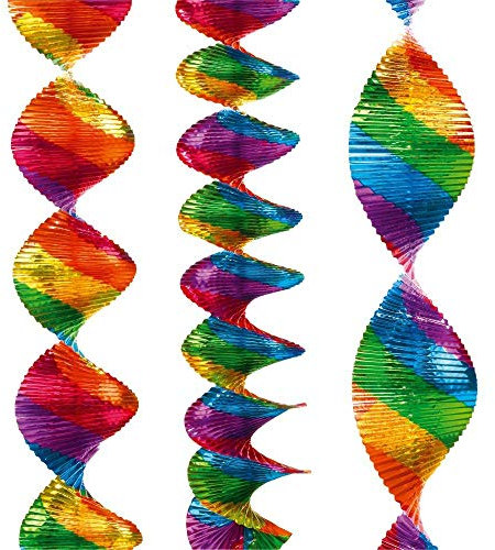 Susy Card 11142023 Rotorspiralen, Regenbogen, Folie, 4 Stück