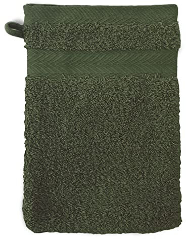 Linnea Gant de Toilette 16x21 cm Royal Cresent Vert Bouteille 650 g/m2