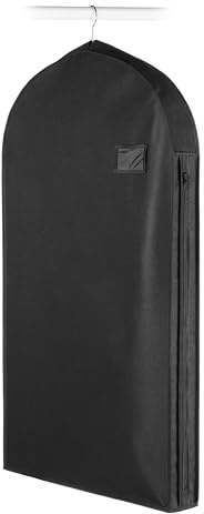 Whitmor Deluxe Zippered Suit Bag, Black