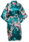 CCcollections Long Kimono Robe pour Femme, Peignoir de Luxe Léger - Élégante Robe de Nuit & Peignoir de Mariée, Cadeau Parfait pour une Douche Nuptiale & Loungewear de Luxe (Vert Foncé)