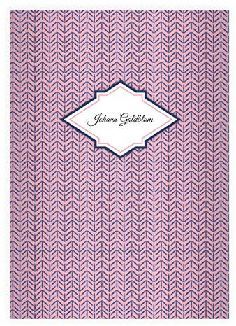 Kartenkaufrausch 2 personalisierte, Elegante DIN A4 Schulhefte, Rechenhefte mit Tweed Optik in rosa Lineatur 7 (Kariertes Heft)