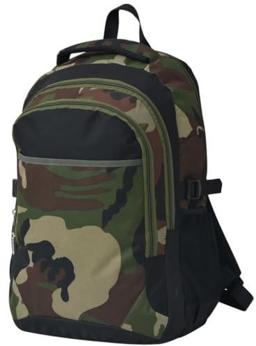 vidaXL Schulrucksack Laptop-Rucksack Sporttasche Freizeitrucksack 40 L Tarnfarbe