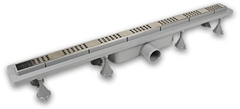 Duschrinne Kunststoff 700mm mit Edelstahlabdeckung mit Abdeckfolie