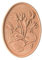 PANNELLO DA PARETECICLAMINI IN TERRACOTTA FATTO A MANO; ALTEZZA CM. 20, LARGHEZZA CM. 14 MATTONELLA PIASTRELLA MADE IN ITALY