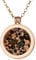 Morella Damen Halskette Gold 70 cm Edelstahl und Anhänger mit Edelstein Leopardenjaspis Coin 33 mm Chakren Scheibe in Schmuckbeutel