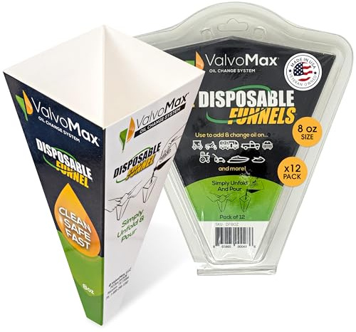 ValvoMax Disposable Funnel - Clean, Safe, Fast! - 8 oz - Pack of 12